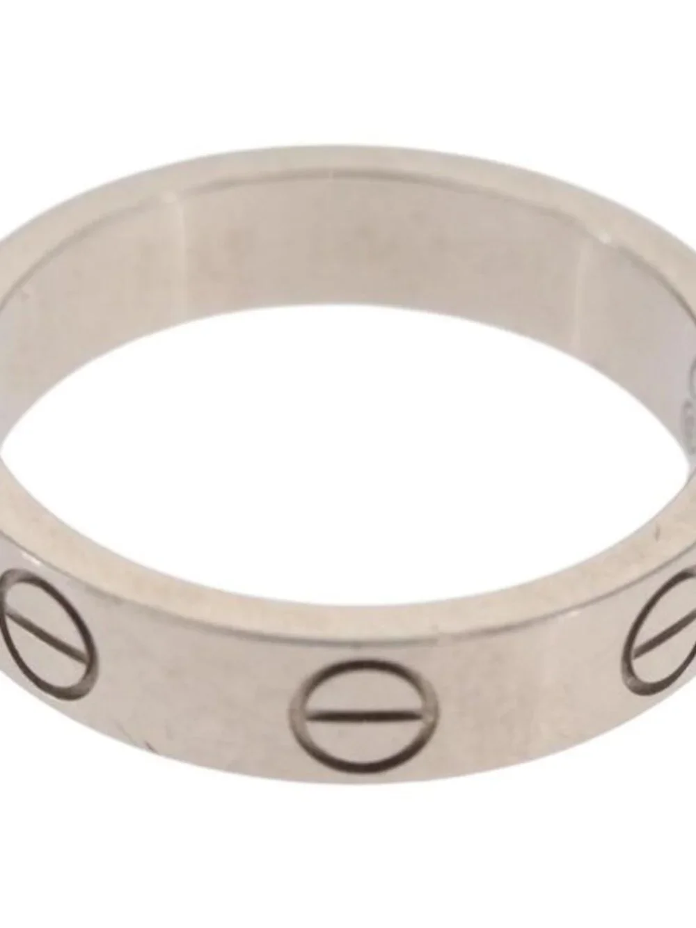 CARTIER Love Ring Ring 750 White gold Auth am10660SM